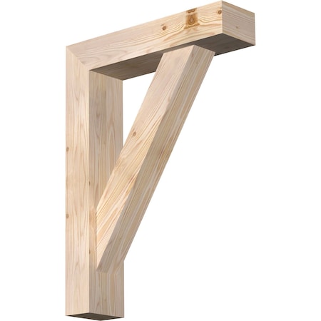 Ekena Millwork Traditional Block Smooth Bracket w/ Offset Brace, Douglas Fir, 5 1/2"W x 22"D x 30"H BKT0604X22X30TRA05SDF